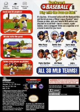 Backyard Baseball box cover back